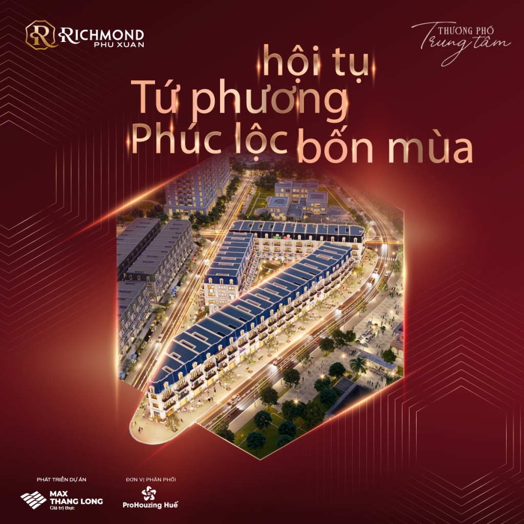 Nhà phố thương mại Phú Xuân City - 40 căn duy nhất, đối diện chợ Cống Mới