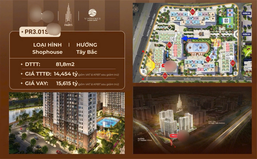 Shop VIP Vinhomes Ocean Park 1 - Căn duy nhất, Sổ hồng lâu dài, Dòng tiền ổn định